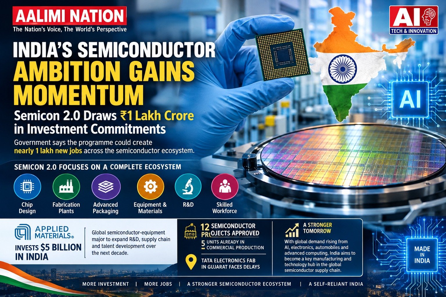 India’s Semiconductor Push Gains Momentum With ₹1 Lakh Crore Commitments