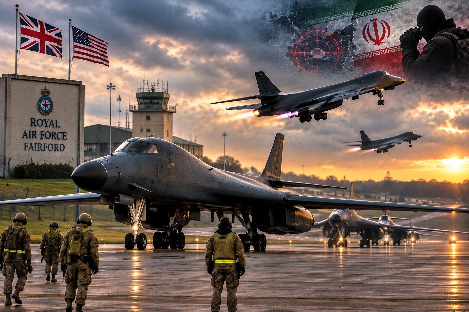 US B-1 bombers have been withdrawn from RAF Fairford in Britain amid security concerns over an alleged plot targeting the base.